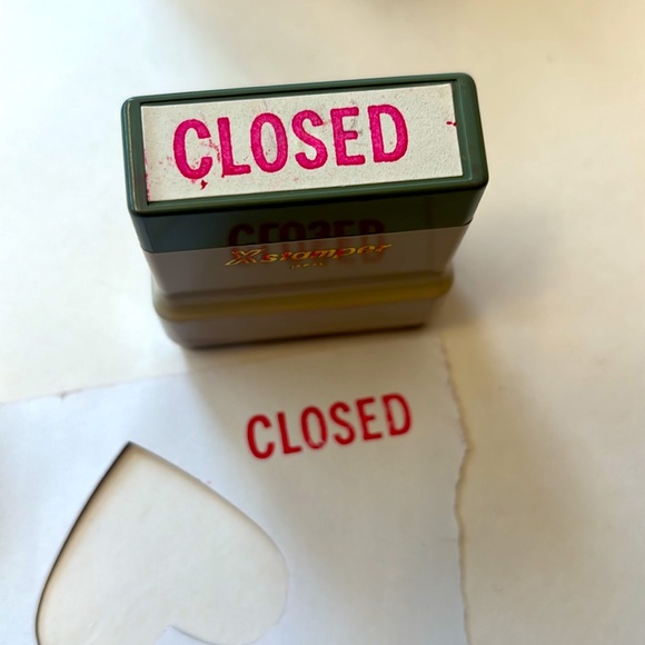 XStamper self inking stamps blue and red ink X-Stamper self inking office stamps - Picture 4 of 15